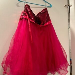Hannah S pink sequin tulle dress size 12